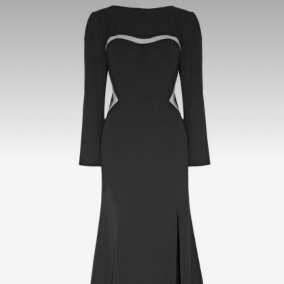 NWT Mikael Aghal Black Formal Gown Size 12 - Picture 1 of 8